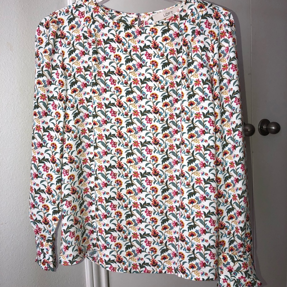 LOFT Floral Blouse - Petite S